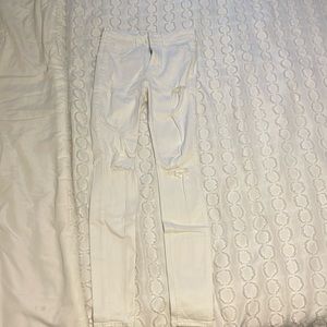 Hollister white ripped jeans